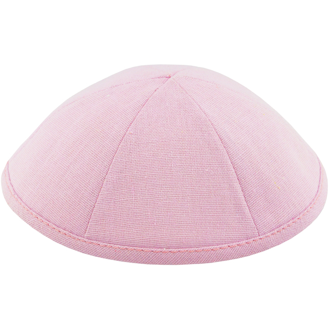 Pink Linen Kippah